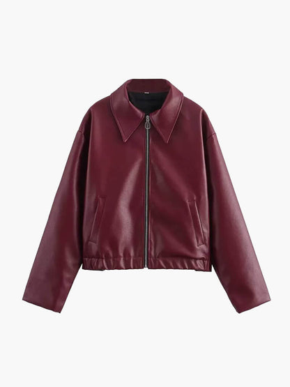 Bomber de cuero
