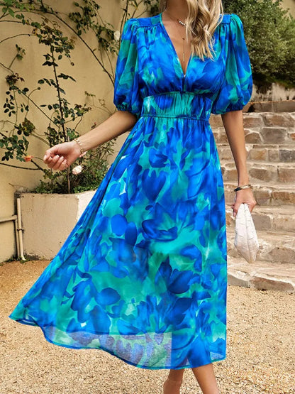Tefa - Vestido midi estampado