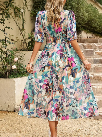 Tefa - Vestido midi estampado