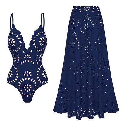 Conjunto de traje de baño SerenaLuxe con estampado floral