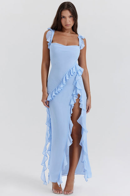 Dalia | Vestido largo con volantes