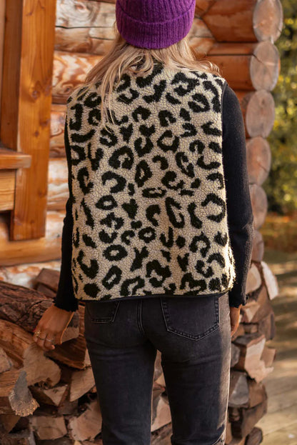 ASTRID™ | EL CHALECO DE PUNTO DE LEOPARDO