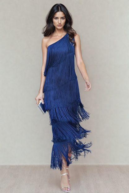 Laura | Vestido largo con flecos