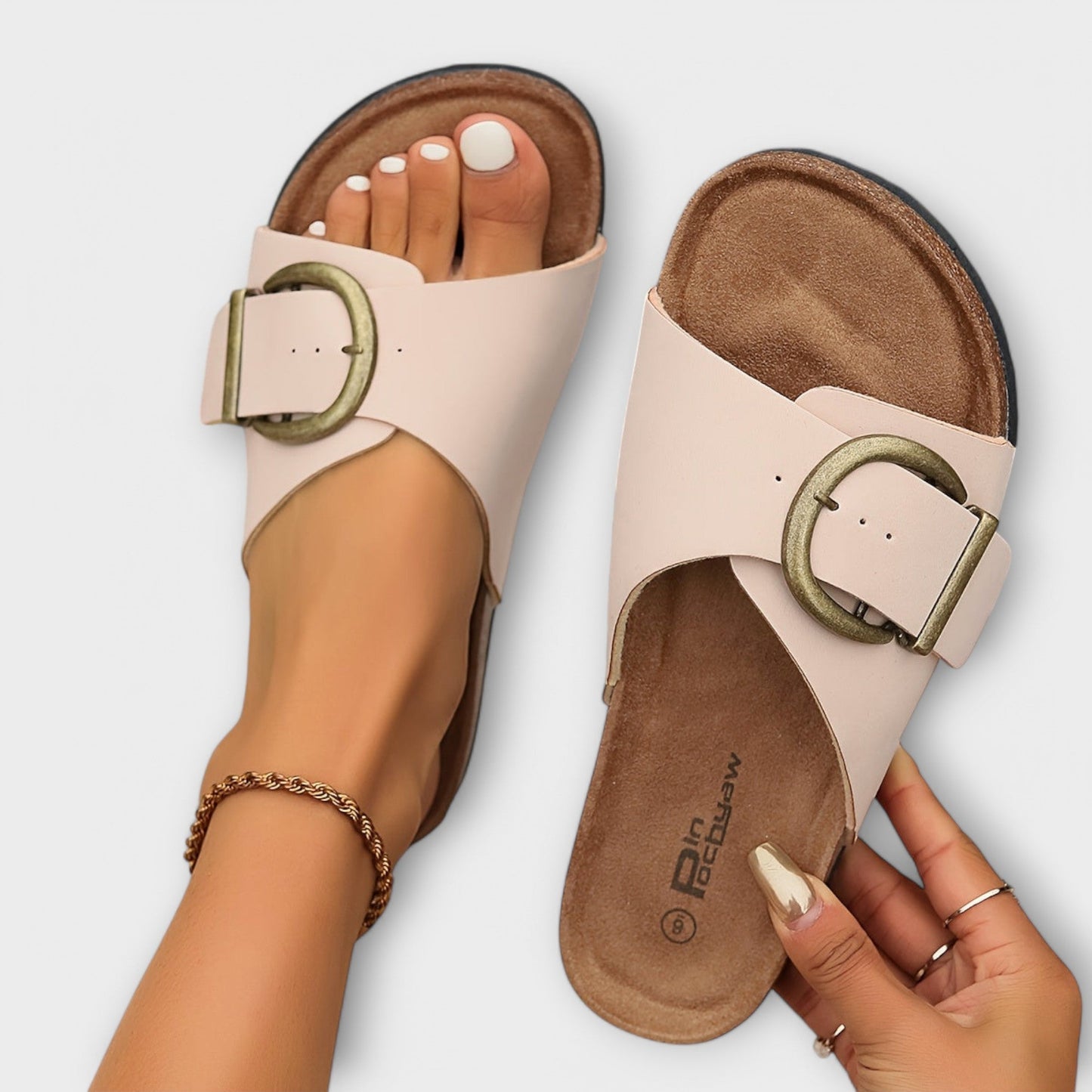 Sandalias Margie de corcho con diseño de hebilla
