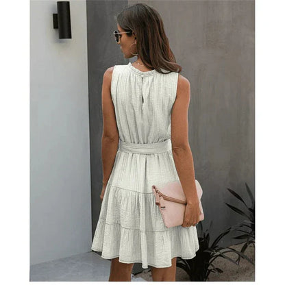 Jill™ - Chique Korte Ibiza Jurk Wit