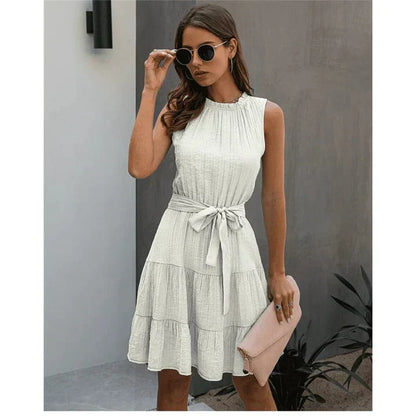 Jill™ - Chique Korte Ibiza Jurk Wit