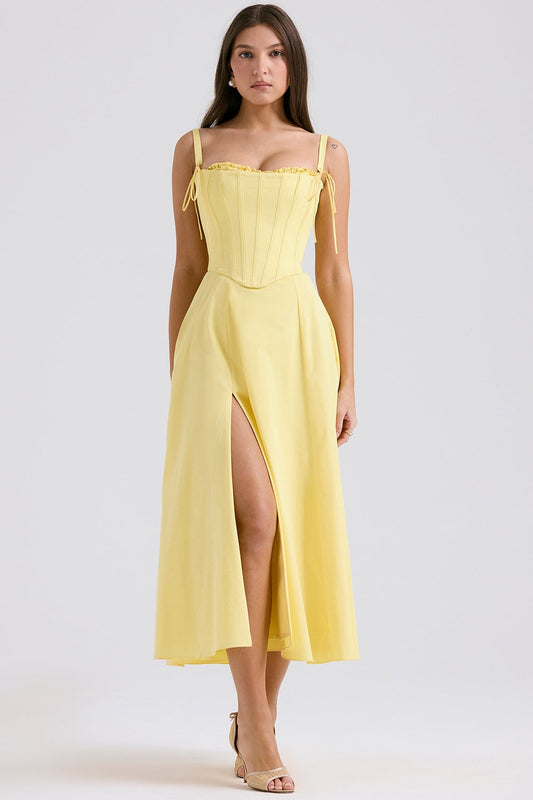 Sol - Vestido midi con corsé