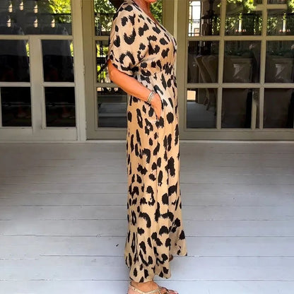 Nasha - Vestido largo de leopardo