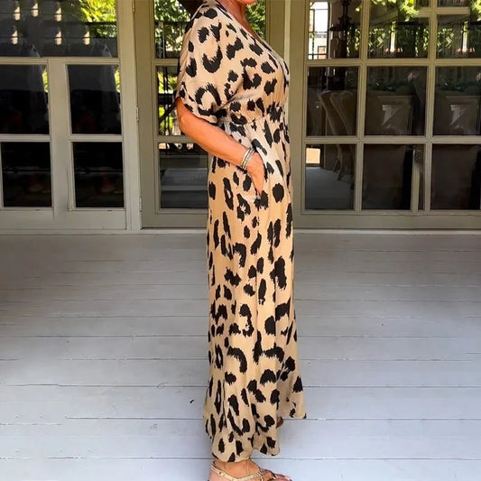 Nasha - Vestido largo de leopardo