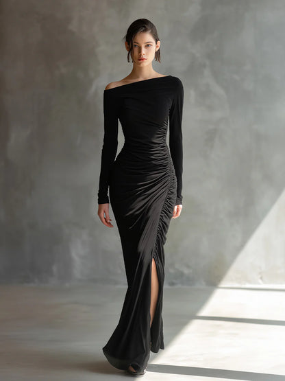 ALYSSA™ | Vestido Largo Asimétrico Esculpido