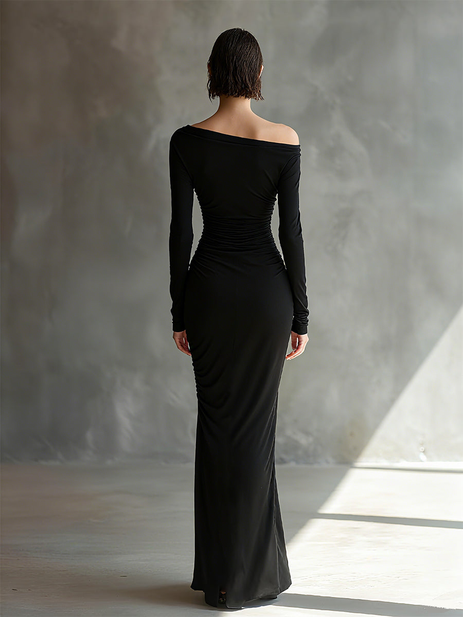 ALYSSA™ | Vestido Largo Asimétrico Esculpido