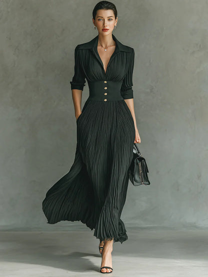 ARABELLA™ | Vestido Largo Plisado
