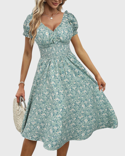 Angelique™ | Midi Jurk met Bloemenprint