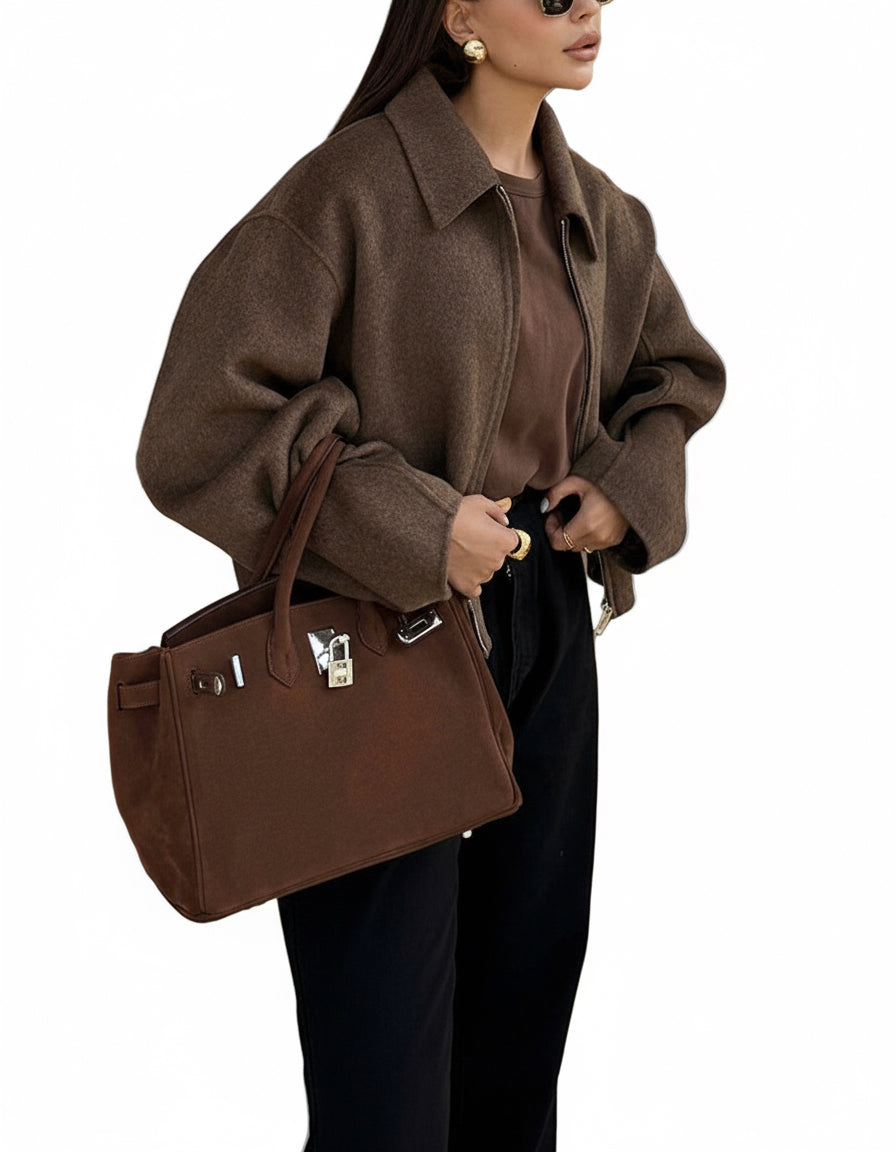 AMBAR | CHAQUETA CORTA CON CREMALLERA