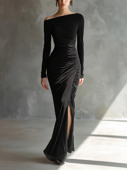 ALYSSA™ | Vestido Largo Asimétrico Esculpido
