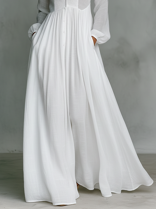 ALICIA™ | Vestido Maxi Natural