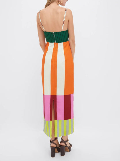 MURIEL - VESTIDO LARGO MULTICOLOR