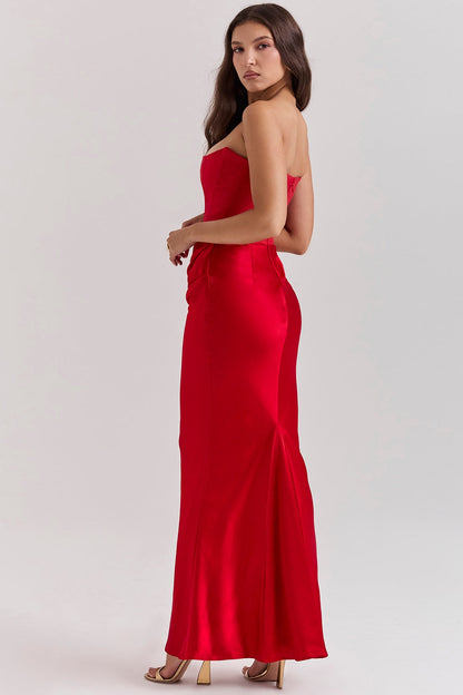 Nina | Vestido largo de satén