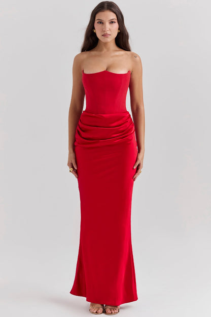 Nina | Vestido largo de satén