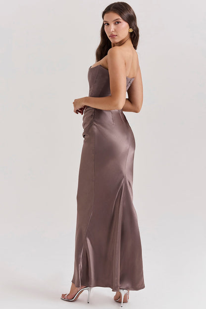 Nina | Vestido largo de satén