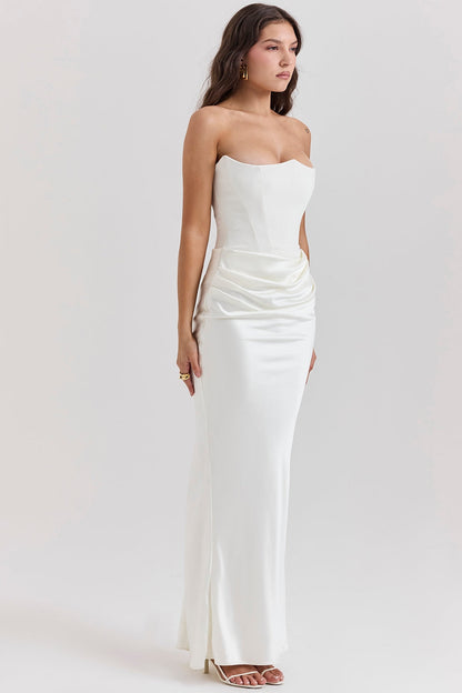 Nina | Vestido largo de satén