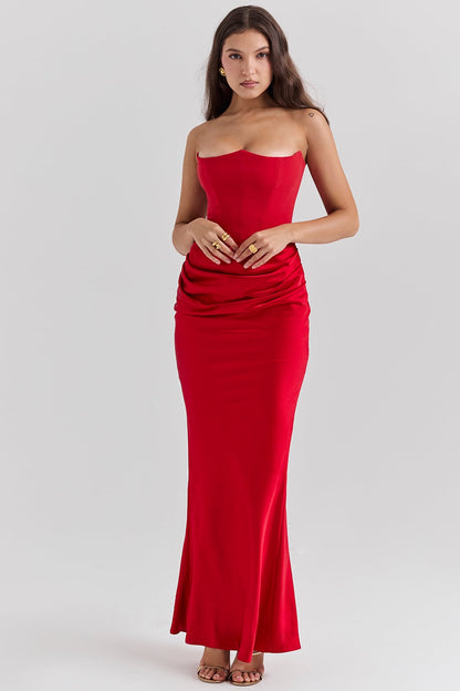 Nina | Vestido largo de satén