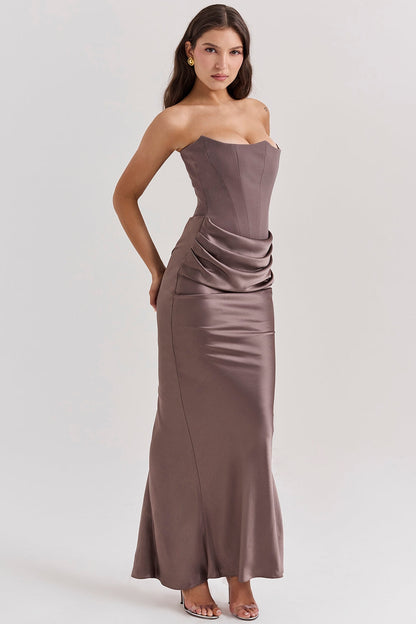 Nina | Vestido largo de satén
