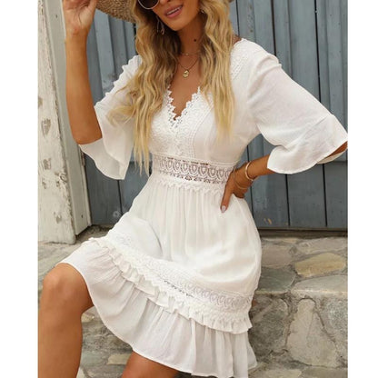 Linde™ - Witte Strandjurk