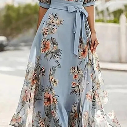 Luna | Bloemenprint Maxi Jurk