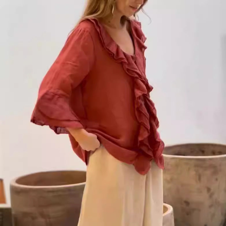 Carlota | Camisa con volantes