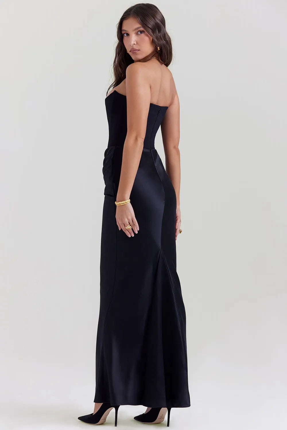 Nina | Vestido largo de satén