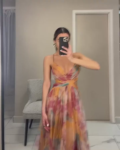 Ginna™ - Encantador Maxi-vestido con Estampado Floral