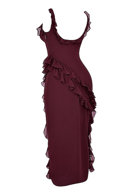 Dalia | Vestido largo con volantes