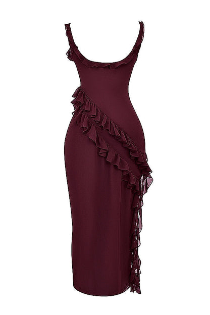 Dalia | Vestido largo con volantes